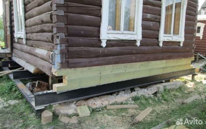 Ремонт фундамента Подъём дома ло
