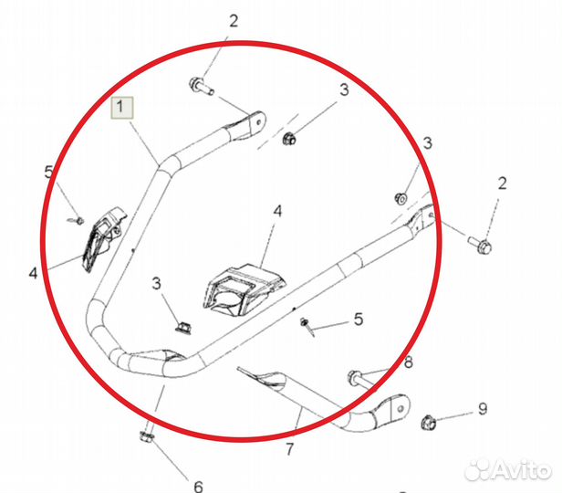 Бампер передний Polaris 1018417