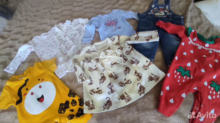 Детские вещи пакетом 68 74 на девочку