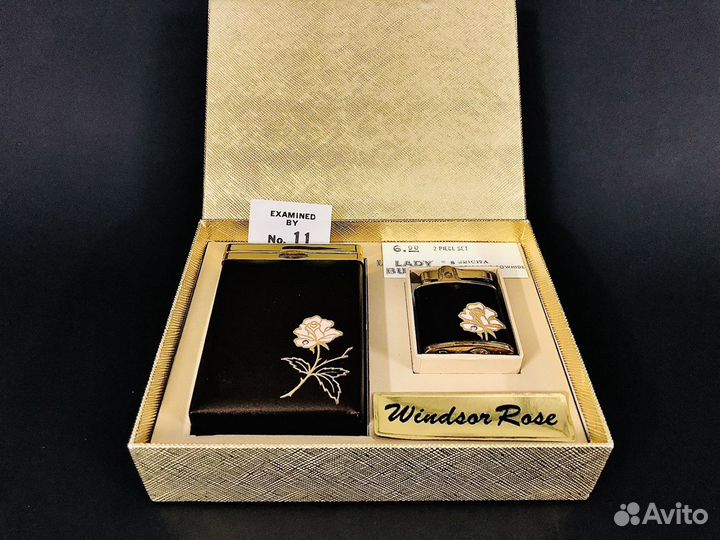 Портсигар с зажигалкой коричневый винтаж новый USA