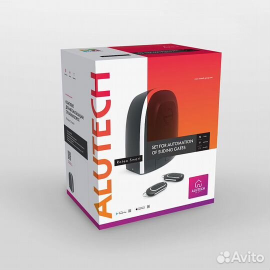 Умный привод для откатных ворот Alutech Roteo RTO-500mkit-Sm + проводные фотоэлементы LM-L + сигналь