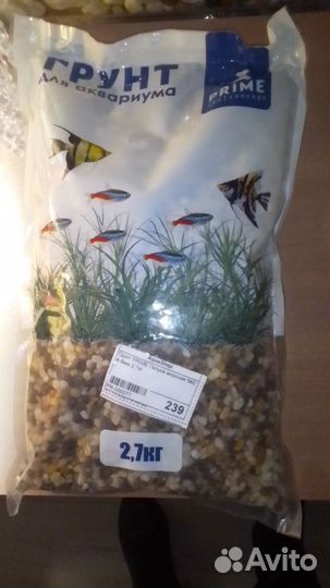 Грунт для аквариума и башня-декор