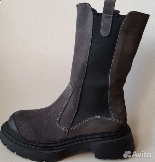 Сапоги осень весна женские 37 натуральная кожа