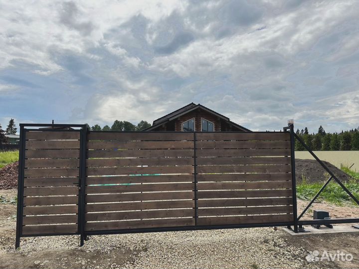 Откатные ворота с установкой