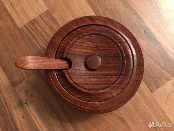 Сахарница солонка деревянная