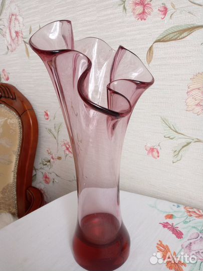 Марганцевое стекло. Ваза СССР
