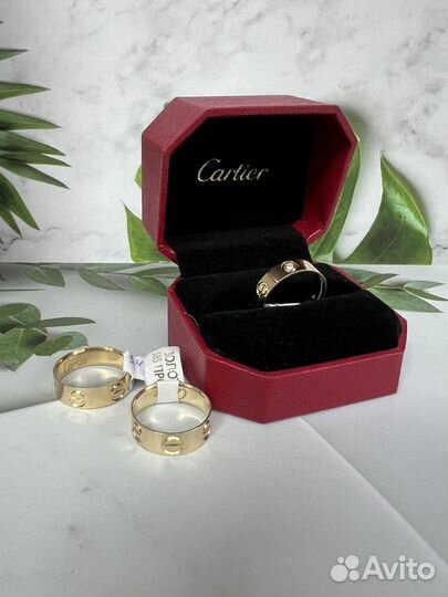 Золотое кольцо cartier love 585