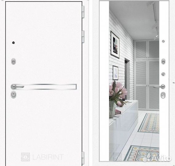 Дверь входная Белая шумо-изоляционная