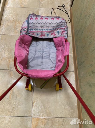 Санки коляска на колесах