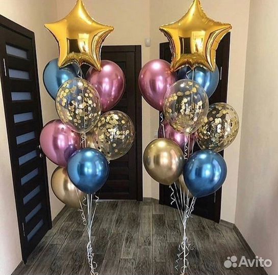 Воздушные шары с гелием яркие сочные цвета