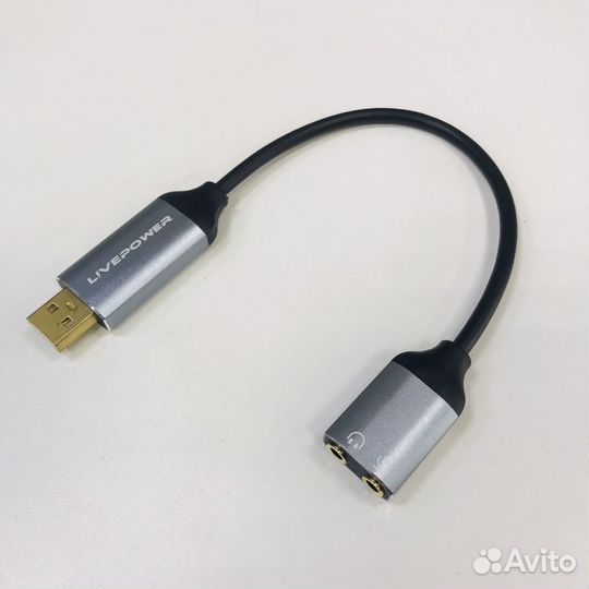 Переходник USB на 3.5jack(микрофон+наушники)