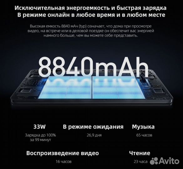 Xiaomi Mi Pad 6.(8/256.Новый.Ростест.Запечатан.)