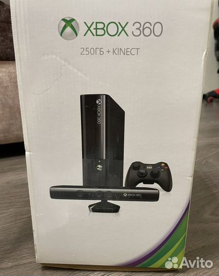 Xbox 360 + kinect + 2 геймада + игры