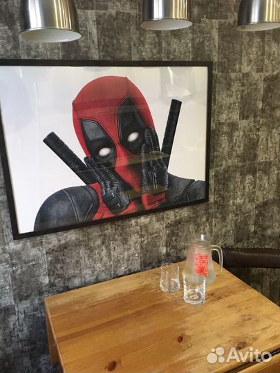 Плакат постер в раме Дэдпул Deadpool марвелmarvel