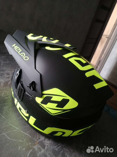 Мотошлем Helmo, перчатки, очки, маска