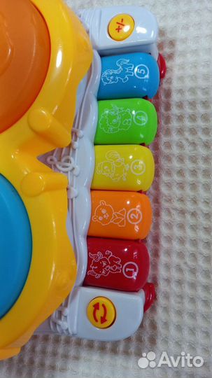 Музыкальная игрушка пианино с барабанами