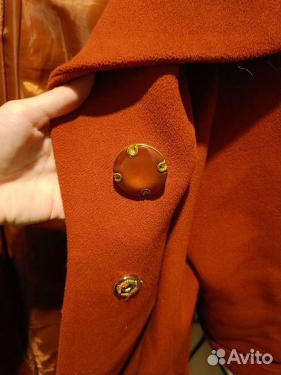 Пальто женское демисезонное осеннее 50-52-54 оранж
