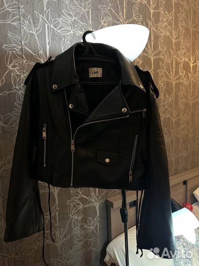 Куртка кожаная женская укороченная Lime