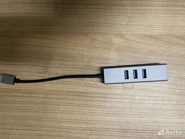 Сетевой адаптер USB KS-is KS-405 с хабом USB 3.0