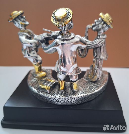 Сувенир. Музыканты. Серебро 925. с позолотой