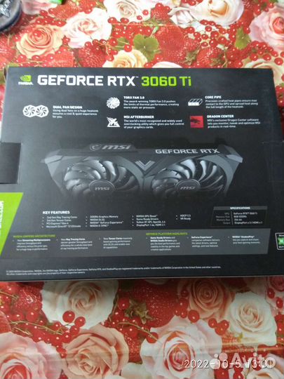 Видеокарта rtx 3060ti MSI