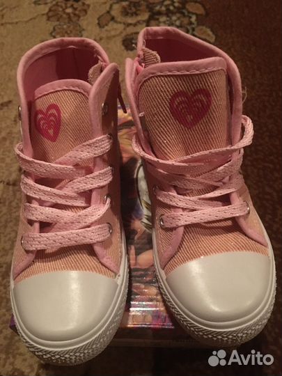 Текстильные ботинки типа кед для девочки