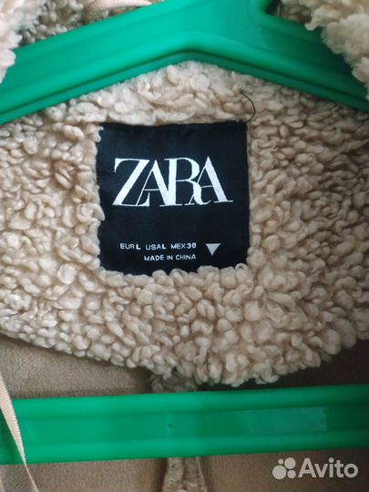 Пальто тедди женское zara