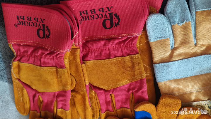 Перчатки спилковые утепленные 0295 10,5р серый