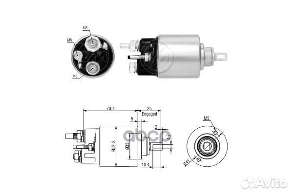 ZM6271 Реле втягивающее renault logan zm6271 Era