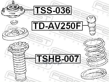 Опора переднего амортизатора TSS036 Febest