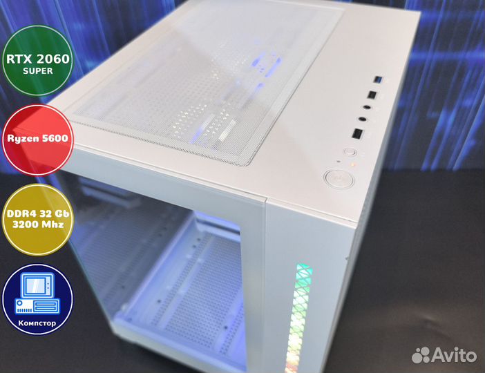 Игровой пк новый AMD5600-RTX2060SUP-32DDR4-ZND-A520