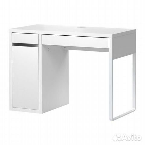 Письменный стол, белый 105x50 микке икеа
