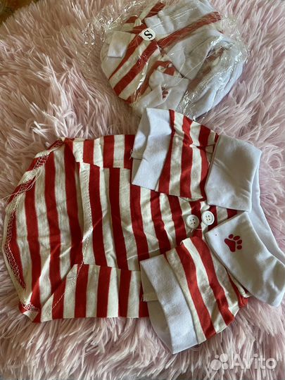 Футболка в полоску на собачку