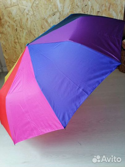 Новый складной зонт радуга полуавтомат