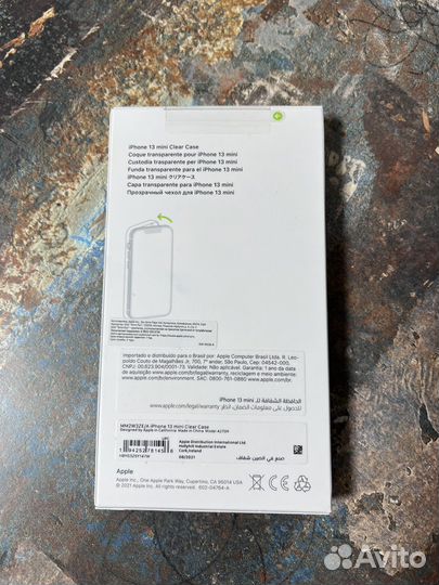 Чехол iPhone 13 mini clear case оригинал