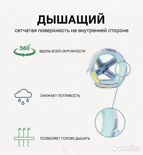 Шапка шлем детская защитная противоударная