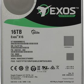 Жесткий диск Seagate Exos X16 16 Тб ST16000NM001G