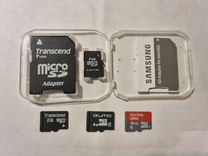 Карта памяти MicroSD 4 гб + адаптер
