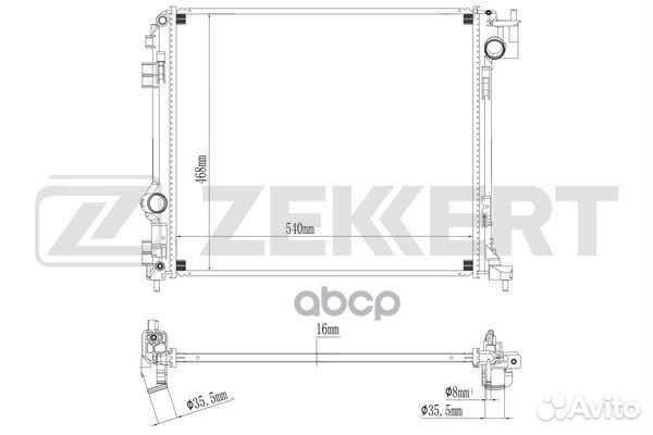 Радиатор охлаждения двигателя Nissan Qashqai (J11