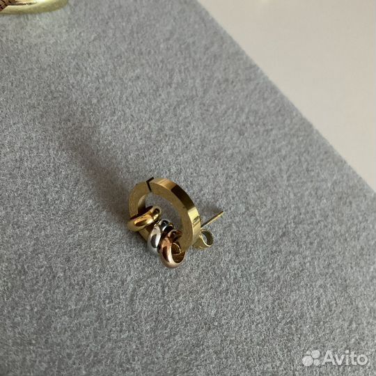 Серьги гвоздики циферблат
