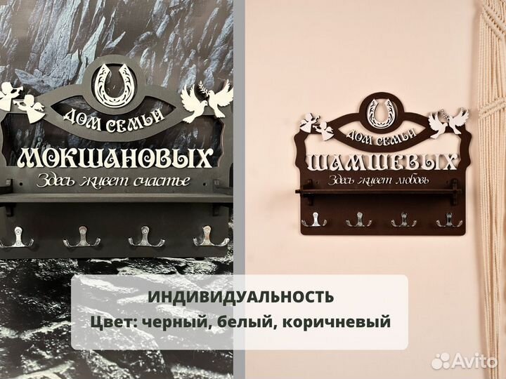 Уникальная настенная ключница «Фамильная» с Вашей