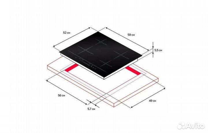 Варочная панель Simfer H60I74S002 индукционная