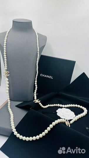 Колье бусы chanel