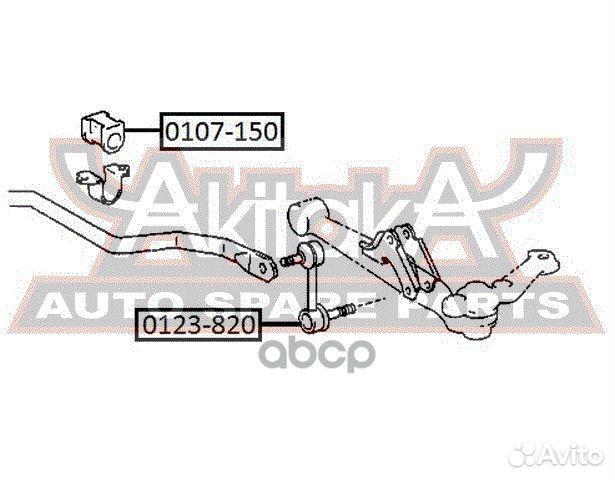 Втулка переднего стабилизатора D26.5 0107150 asva