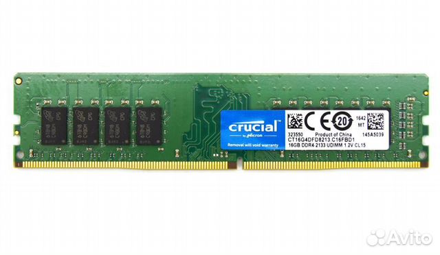 Оперативная память DDR4 16GB Crucial