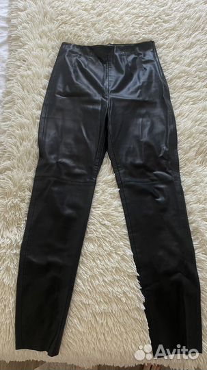 Брюки кожаные Zara S