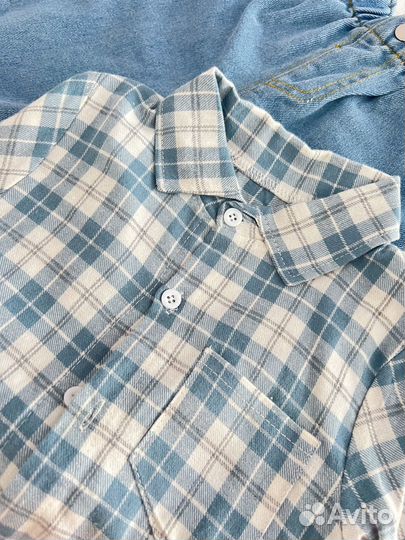 Рубашка в клетку детская