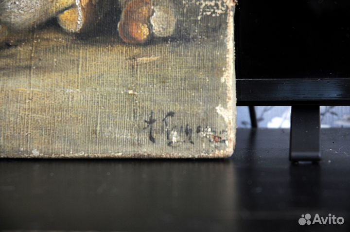 Картина натюрморт грибы до 1917г Горохов