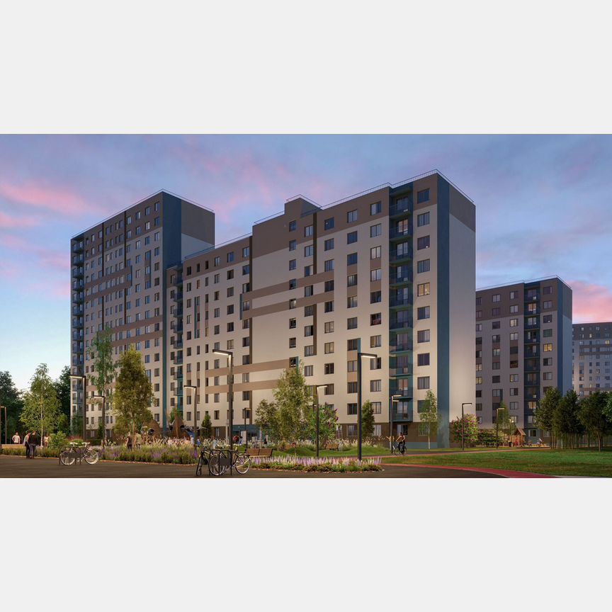 1-к. квартира, 33,4 м², 7/16 эт.