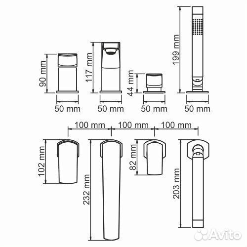 Смеситель для ванны wasserkraft Salm 2755